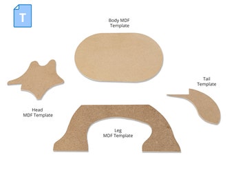 Fox Animal Stool Cutting Template Jig and Plan - FREE SHIPPING