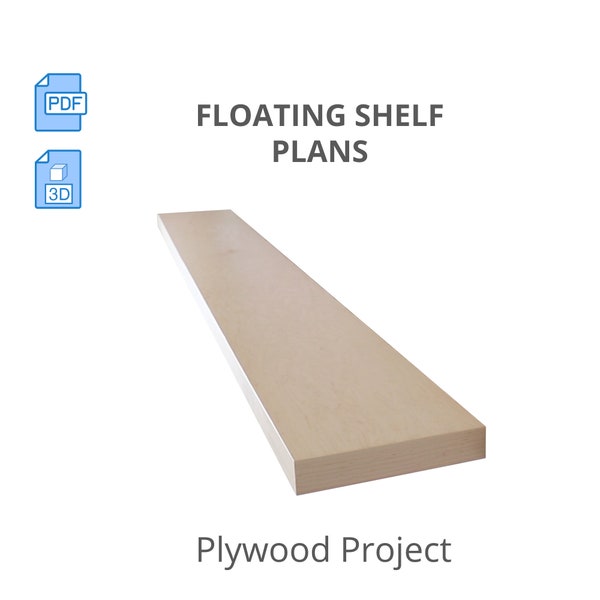 Build Instructions for a classic floating shelf - PDF Plans