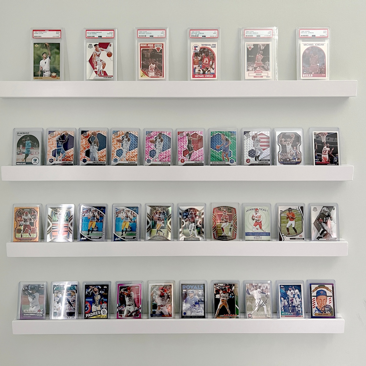 Customizable Sports Card Display Shelf: Solid Wood Organizer - Etsy