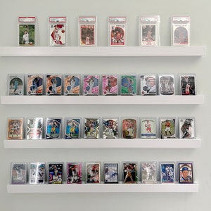 FREE SHIPPING - Customizable Baseball, Basketball, Soccer and Football Card Display Shelf Holder and Organizer