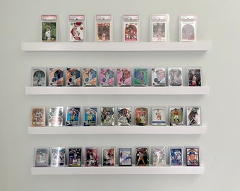 FREE SHIPPING - Customizable Baseball, Basketball, Soccer and Football Card Display Shelf Holder and Organizer