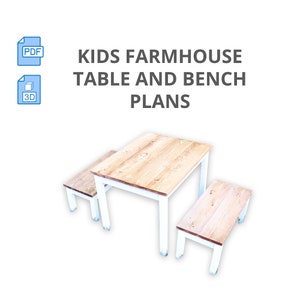 Kids Farmhouse Table Etsy