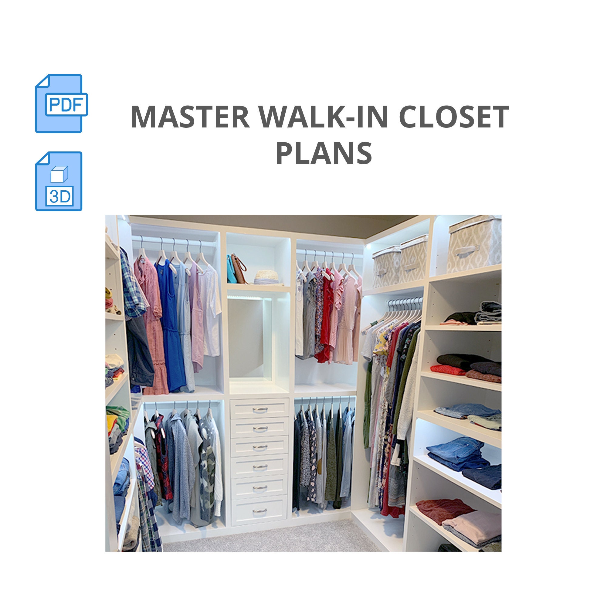 12 ft. Closet Organizer Kit - 2 Closet Shelves and Rods with 1 End Bracket