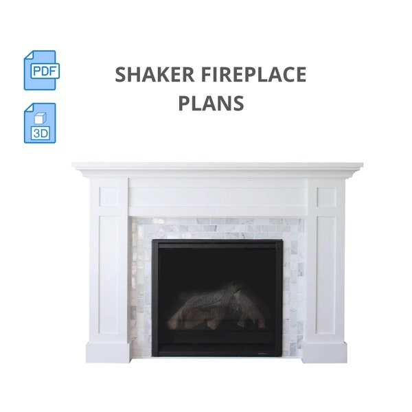 Build Blueprints for a Shaker Style Fireplace with 3D Model