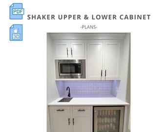 Build Instructions for a Shaker Style Cabinet Bar With Built-in Beverage Fridge & Microwave