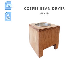 Coffee Bean Dryer Woodworking Project Plan and 3D SketchUp Model