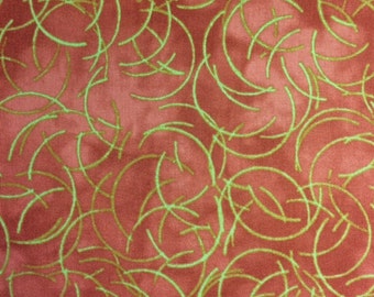 BRUSH STROKES - Yellow Green Red Rooster INKED 100/% Cotton Fabric-Per 1//2 Yard