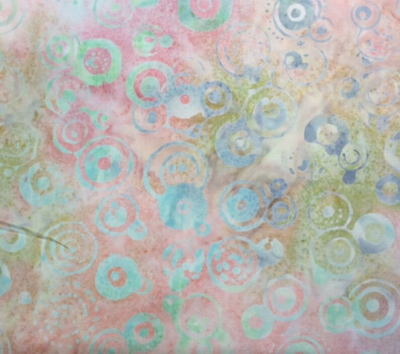 Creole Pink Per 1//2 Yard Batavian Batiks RAINDROPS 100/% Prem Batik Fabric