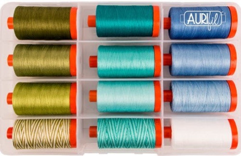 Jillily Studio EVERYDAY COLORS Collection Aurifil Thread 50 weight 12 Lg Spools