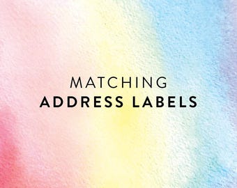 Return Address Labels - Matching any POP Invitation or Card - ADD return address stickers - Digital or Printed - Paperie Off Park