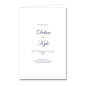 Wedding Program - 4-panel Foldover Booklet - 5.5x8.5 - Simply Classic - Printable and Personalized