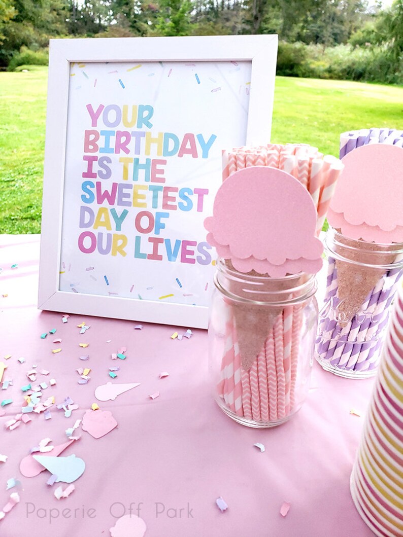 Printable Your Birthday is the Sweetest Day of Our Lives Sign Etsy
