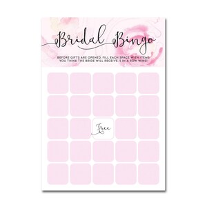 DESCARGA INSTANTE - Juego de bingo nupcial de despedida de soltera imprimible - 5x7 - Flores ruborizadas