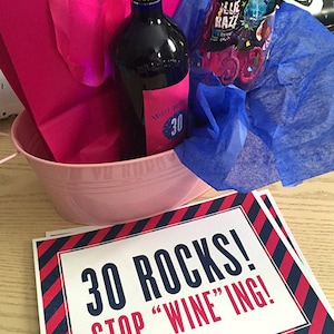 INSTANT DOWNLOAD - Printable 30th Birthday Sign - 8x10 - 30 Rocks! Stop ...