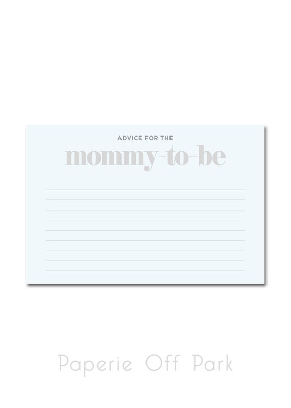 INSTANT DOWNLOAD - Printable Baby Shower Mommy-to-be Advice Cards - 4x6 - Twinkle Stars