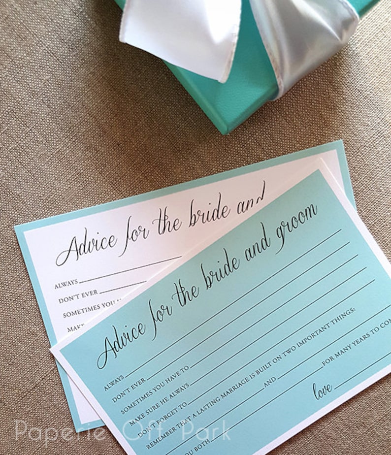 Printable Advice for the Bride and Groom Cards 2 Designs - Etsy