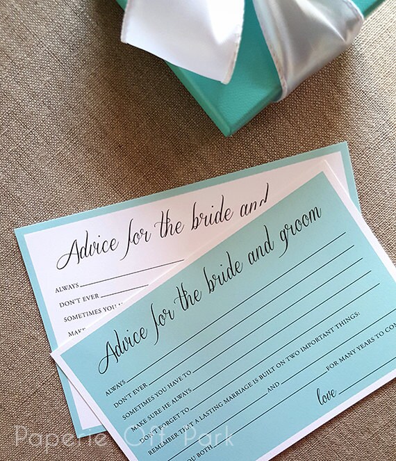 Printable Advice for the Bride and Groom Cards 2 Designs | Etsy
