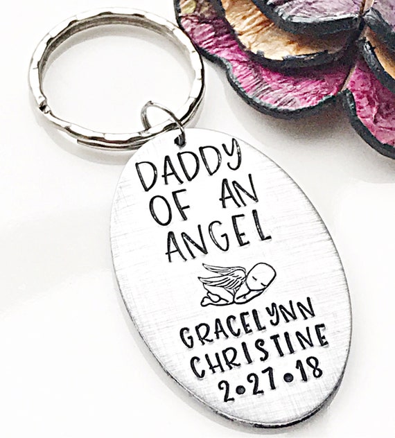 Angel Keychain Baby Loss Dad Gift 