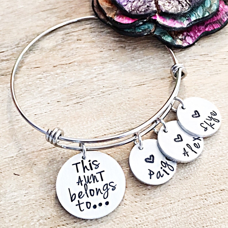 Aunt Gift Gifts for Aunts Bracelet for Aunt Personalized