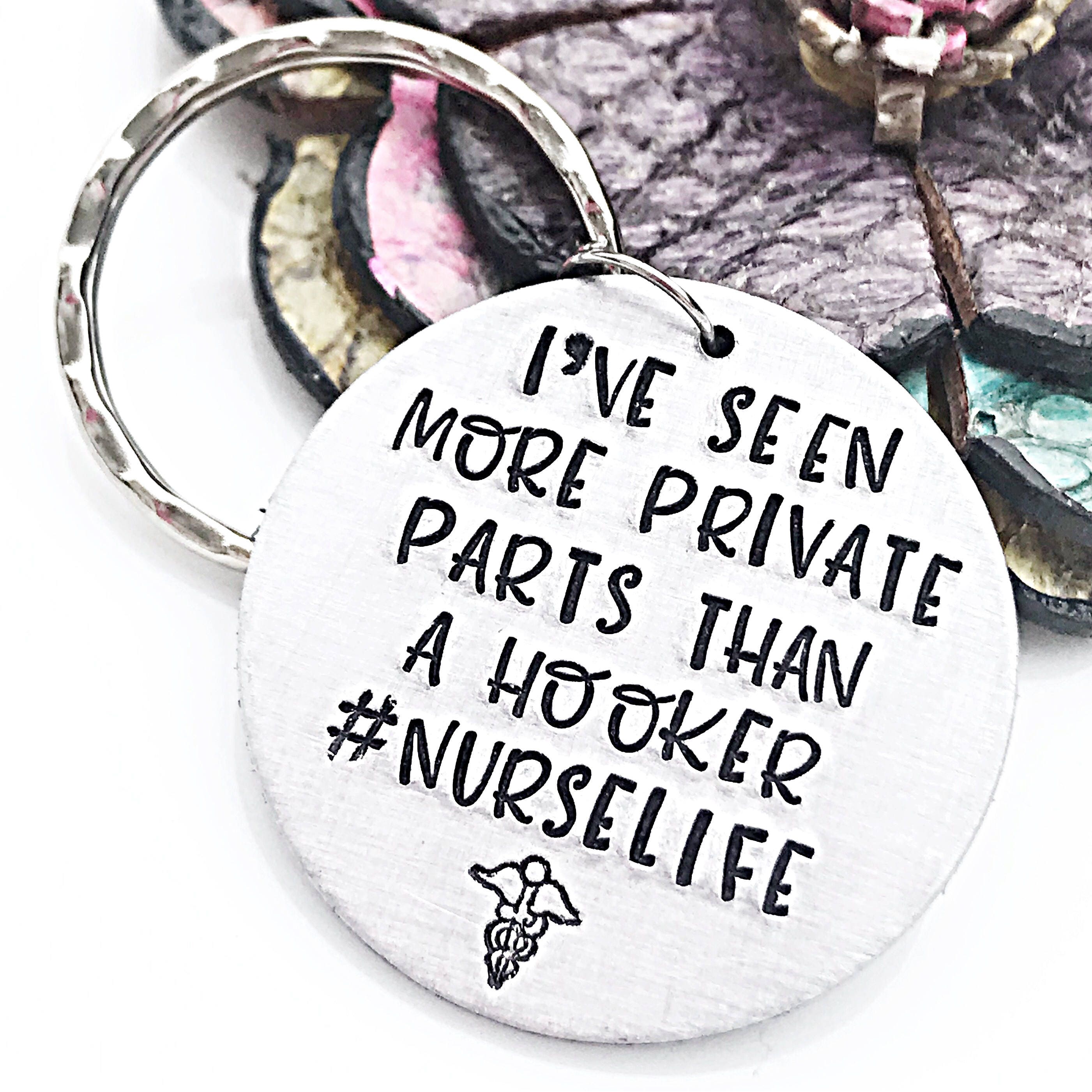 Nurse Keychain Funny Nurse Gifts RN Keychain Custom Nursing Etsy