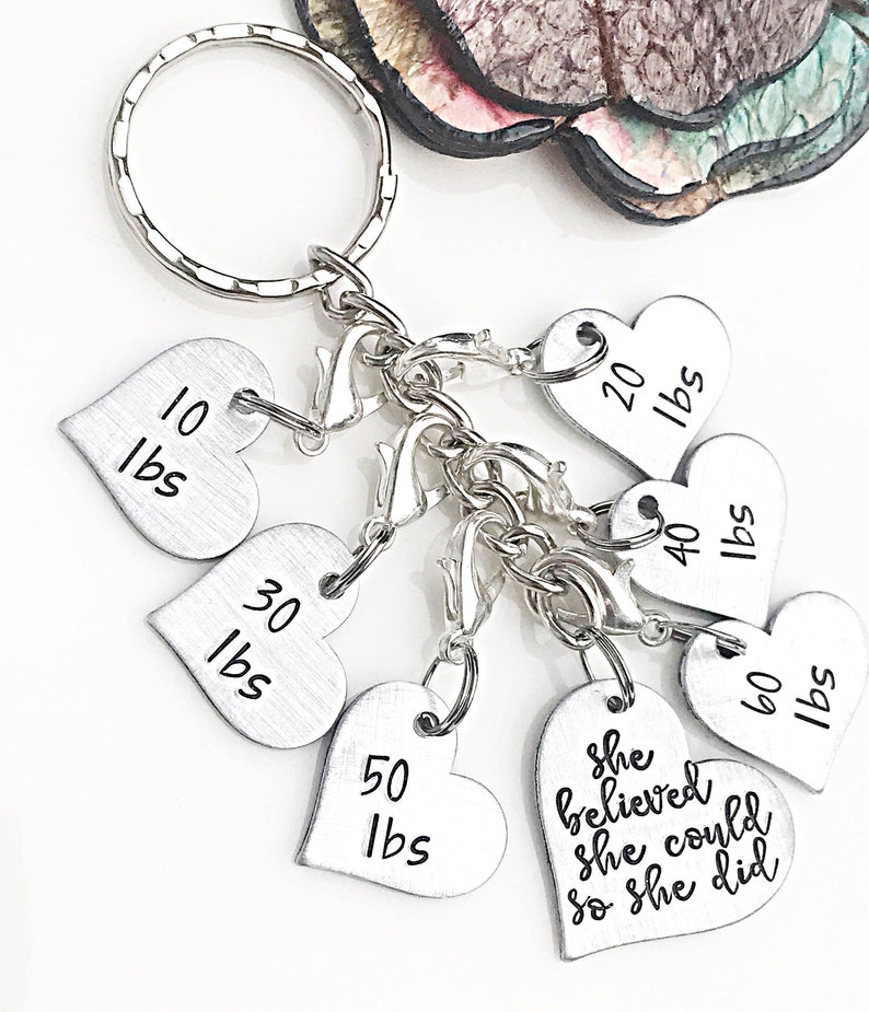 Weight Loss Charms Weight Loss Tracker Weight Loss Keychain Etsy