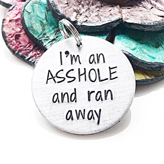 funny pet tag funny dog tag personalized pet tag dog tag etsy