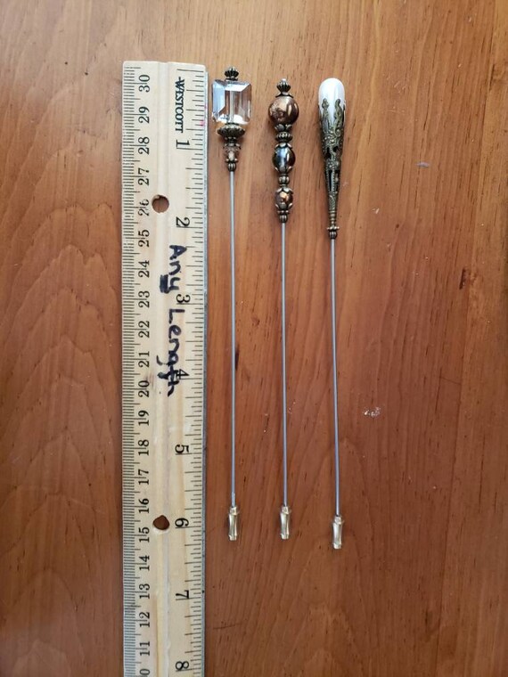 Strong & Durable! Bead Your Own Stick Pins Hat Pin Blanks 12 Inch