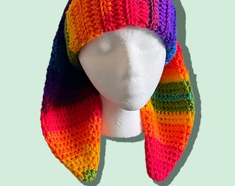 Beanie Bunny Hat - Crochet Hat - Crochet Beanie - Bunny Hat