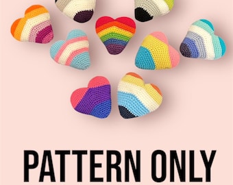 Schema per cuori all'uncinetto Pride: adatto ai principianti (schema PDF)