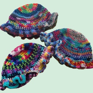 Crochet Hat - Crochet Bucket Hat - Bucket Hat - Sparkle Bucket Hat - Ombre Bucket Hat