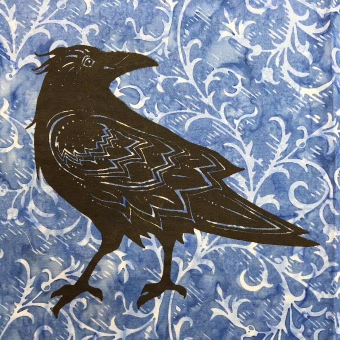 Standing Raven Quilt Block Etsy
