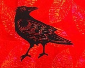Standing Raven Quilt Block
