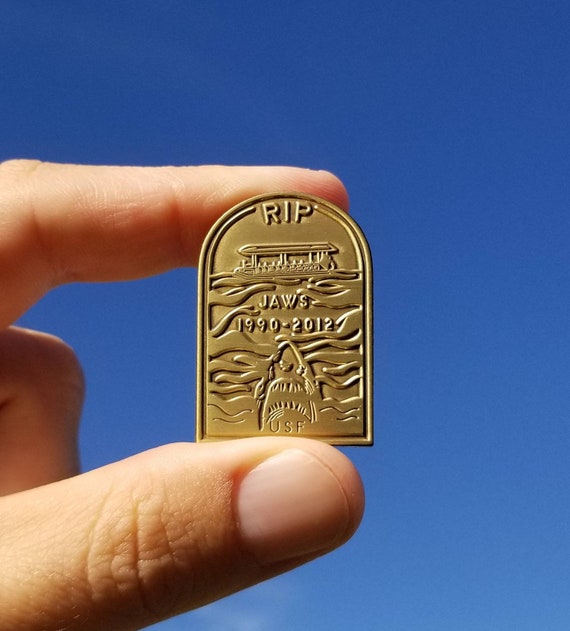 Tower of Terror Theme Park Graveyard 1.5 Antique Gold Enamel Pin