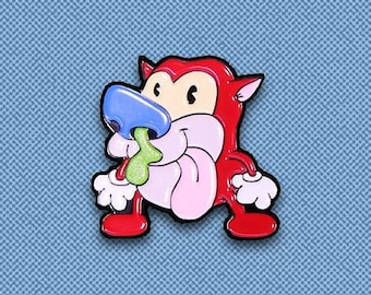 Stimpson J. Cat 1" Enamel Pin w/ Glow in the Dark Snot