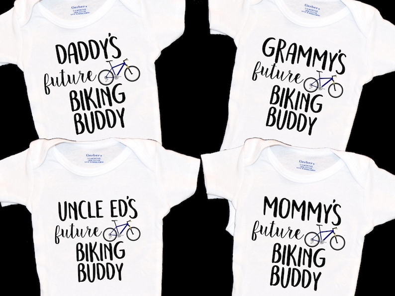 Mommy's Biking Buddy Onesie®. Future Biker Baby Onsie® New Mother. Mountain Biking. I love Cycling. Cyclist. Road Bike. Cycler. Bike Racing. image 2