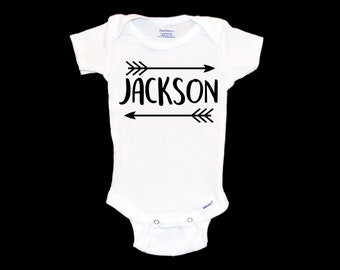 Customizable Arrow Custom Name Onesie®, Custom Baby Jumpsuit, Personalized Onsie®, Personalizable Toddler Bodysuit, Newborn Outfit, Infant