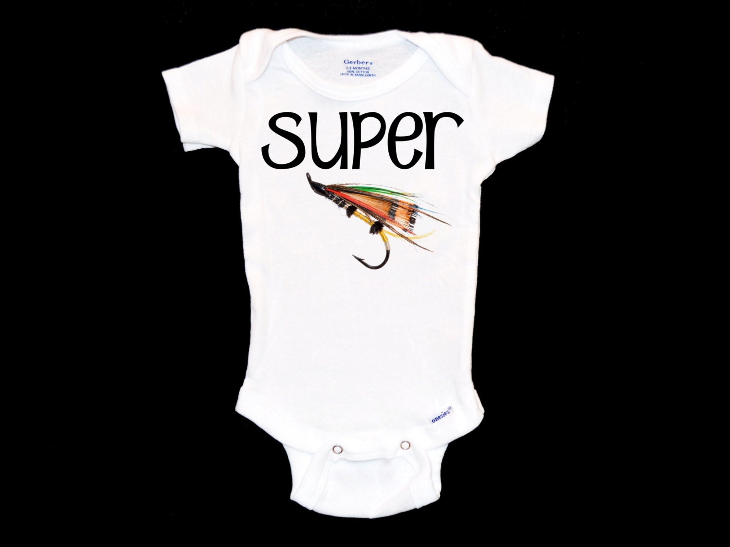 Super Fly Onesie Fly Fishing Onsie Toddler Fishing Etsy