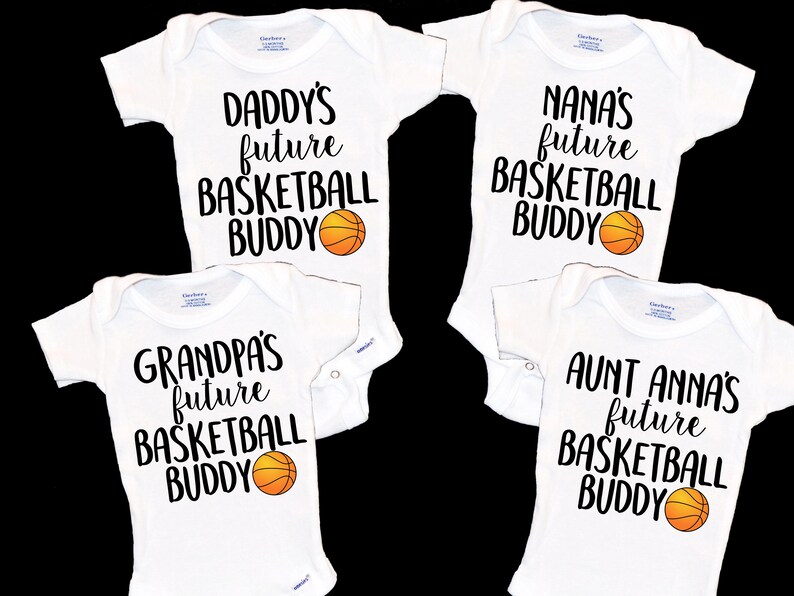 Daddy's Basketball Buddy Onesie®. Future Baller Baby Onsie®. New Father. NBA Lover. March Madness. Pregnancy Announcement. Unique Baby Gift. image 2