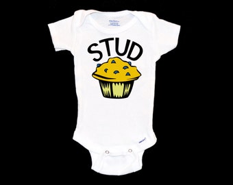 Stud Muffin Baby Onesie®® - Funny Infant Bodysuit, Toddler , Newborn Boy Outfit, Unique Baby Onezie, Humorous Newborn Jumpsuit,