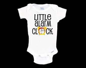 Funny Little Alarm Clock Onesie®® - Unique Infant Onesie®®, Newborn Outfit, Funny Gift for New Parents, Unisex Shower Gift, Toddler Shirt