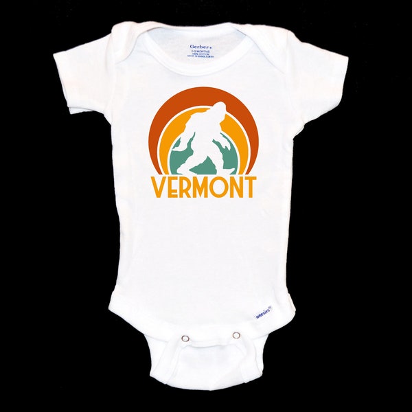 Vermont Sasquatch Baby Onesie®. Bigfoot Onsie®. Big Foot. Yeti. Apparel. Funny Gift for New Parents. I Believe in Sasqwatch.