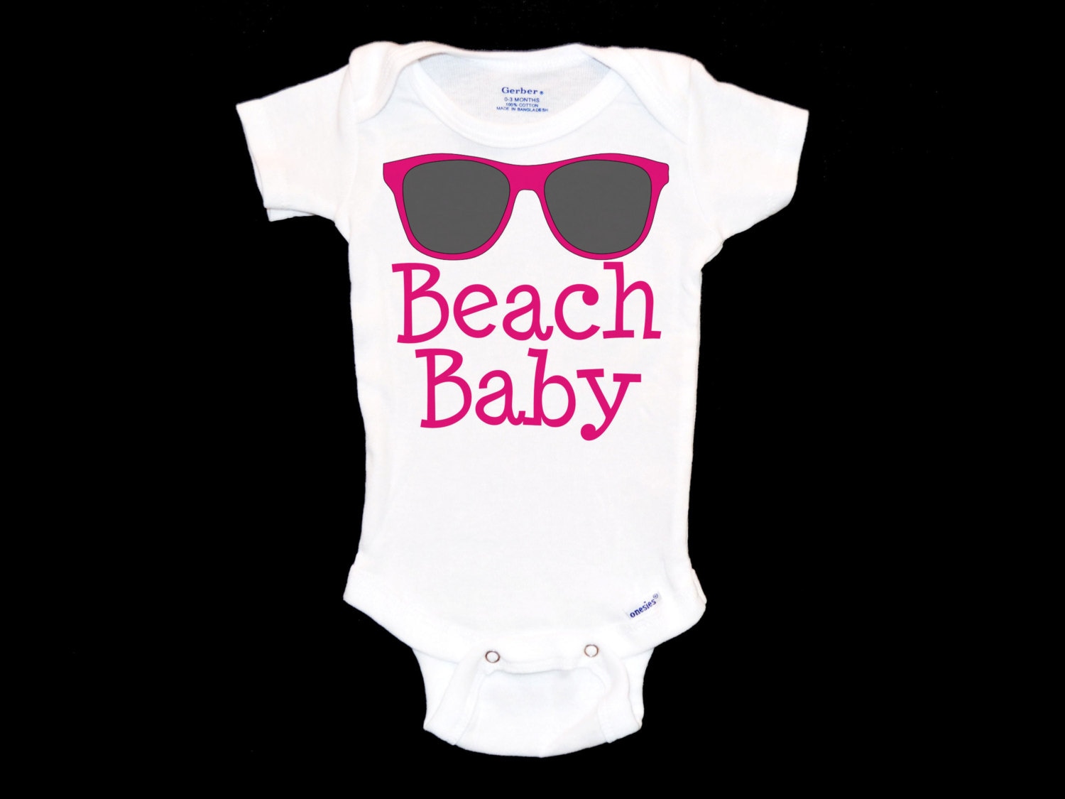 Babyhug Single Jersey Knit Sleeveles Onesie & Cap with Beach Theme Print - White & Pink main image 1