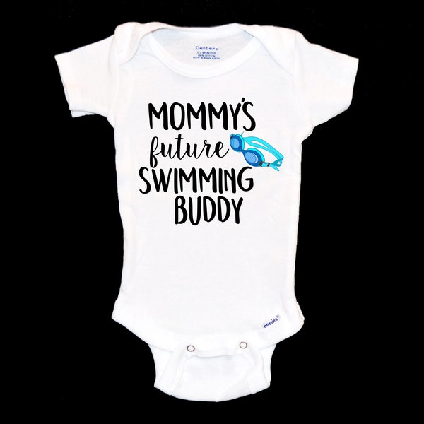 Mommy's Future Swimming Buddy Onesie®. New Mother. Gift for New Mom Mama. Free Style. Swim Instructor. Team Coach. Swimming Laps.