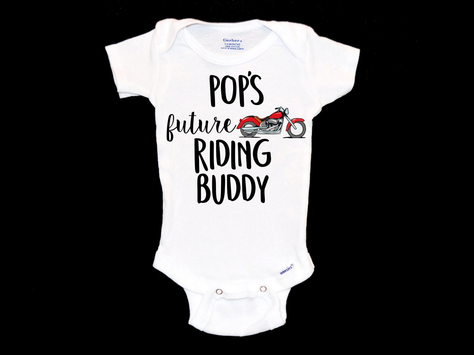 Pop's Future Riding Buddy Onesie. Motorcycle Baby Onsie. Etsy