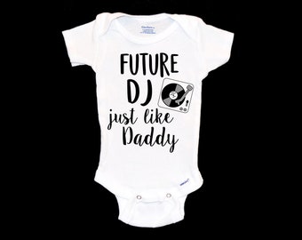 FGRFQ Infant DJ Turntable Music Dance Techno Club Headphone Cotton Baby Onesie Baby Bodysuit