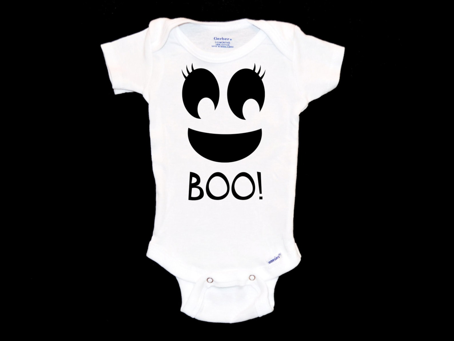 Boo Ghost Face Halloween Onesie Baby Onsie Unique Infant Etsy