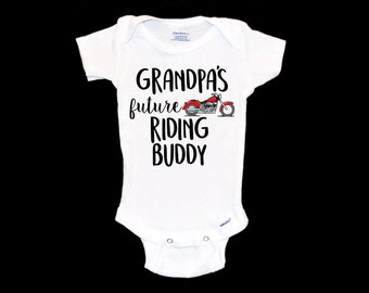 Custom Baby Bodysuit Id Rather Be Riding with Grandpa Grandfather Bike Cotton Custom Baby Bodysuit Id Rather Be Riding with Grandpa Grandfather Bike Cotton