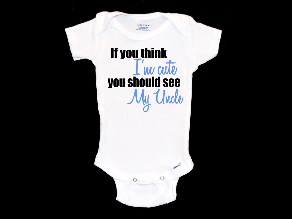 Funny Uncle Baby Onesie Newborn Bodysuit Infant Apparel Etsy