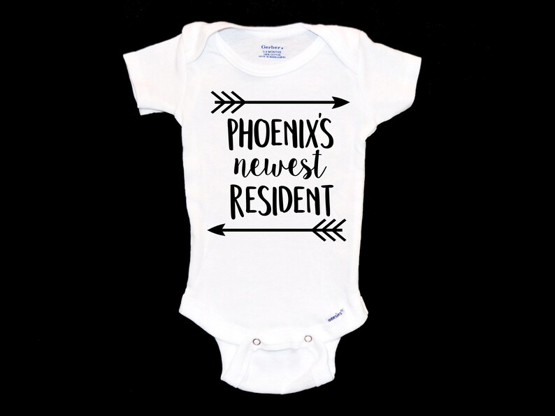 Baby Onesie Phoenix Arizona Pregnancy Announcement We/'re Pregnant Population +1 AZ Baby I/'m Expecting Onsie Newest Resident Tempe.