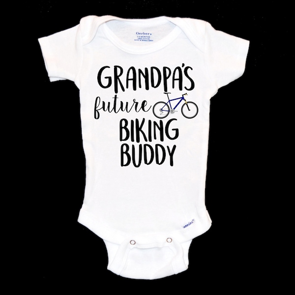 Grandpa's Biking Buddy Onesie®. Future Biker Baby Onsie®. New Grandfather. Mountain Biking. I love Cycling. Cyclist. Road Bike Cycler Racing